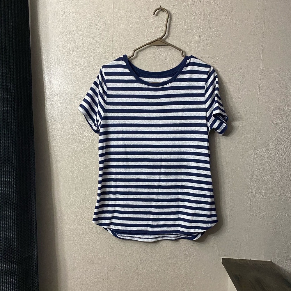Blue & White Stripe Top